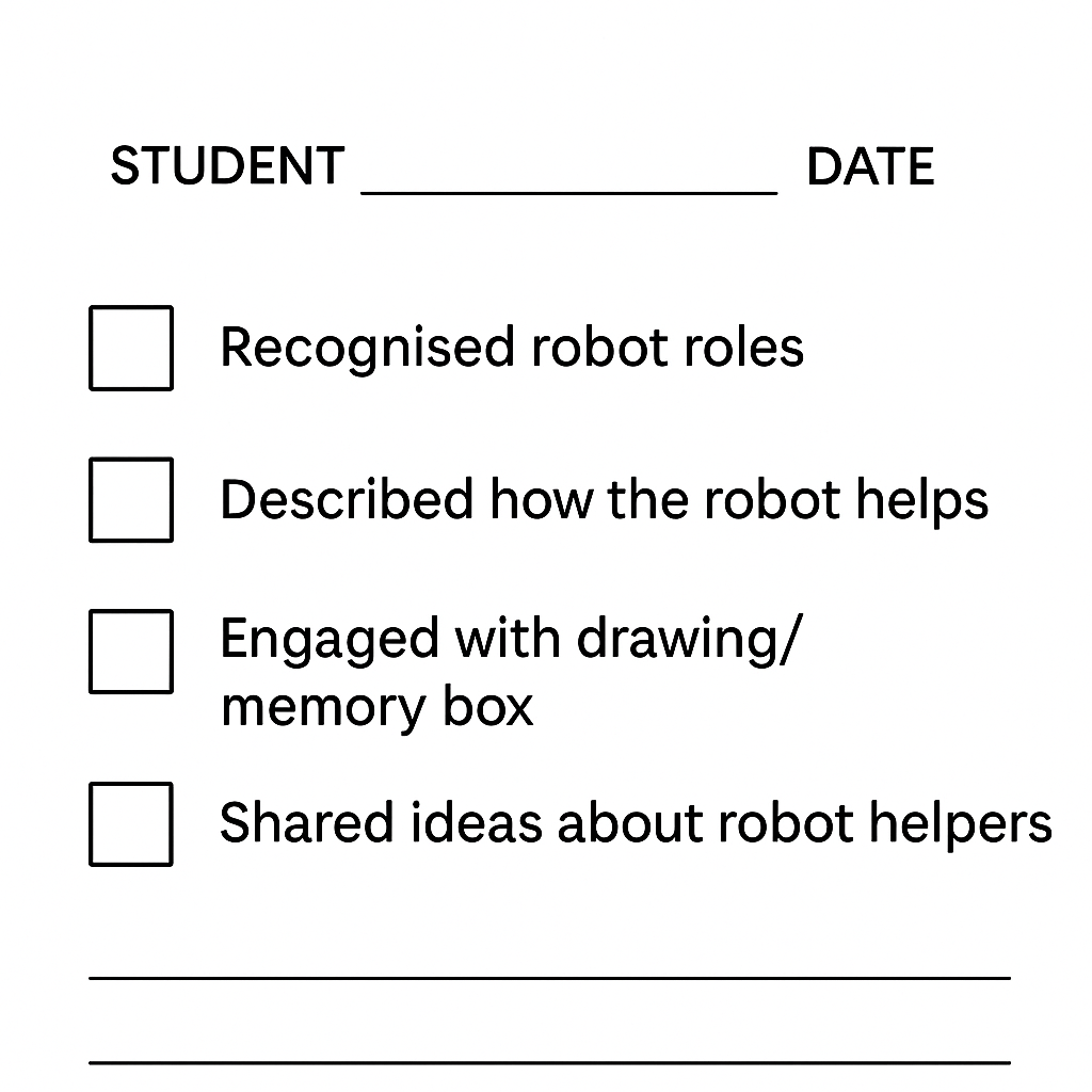 Assessment Checklist for 4-7 year olds